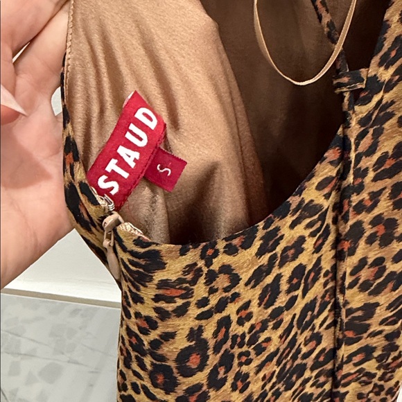 STAUD Leopard Print Slip Dress - Picture 6 of 6